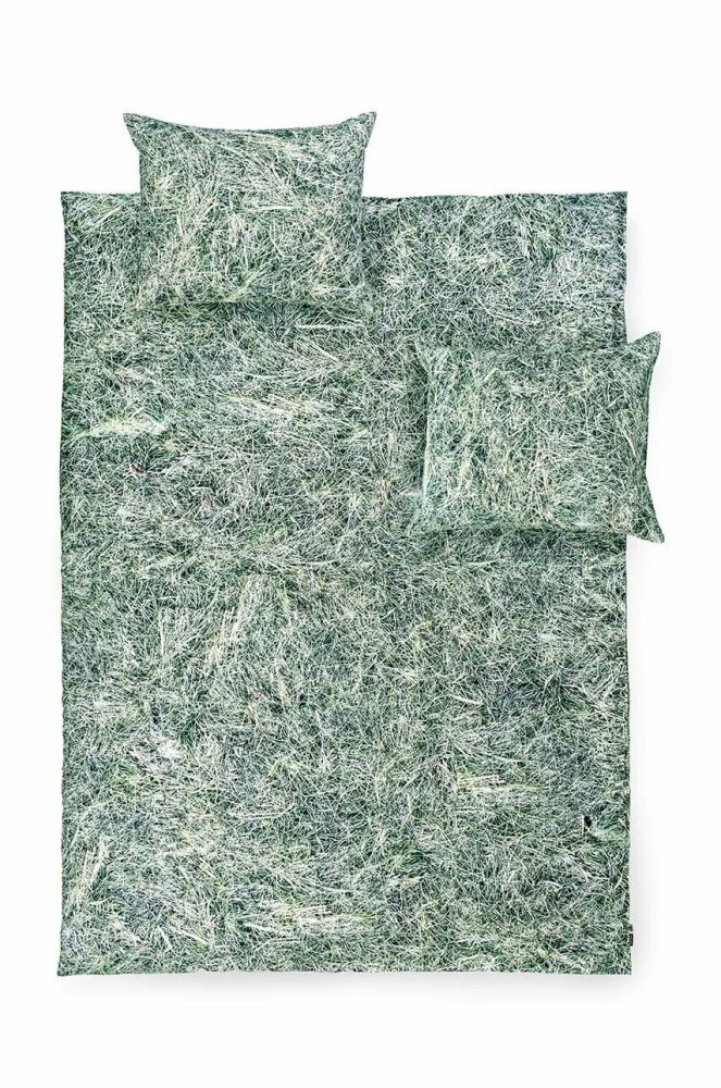 Бавовняний постільний комплект Foonka Siano 160x200 / 70x80 см колір сірий