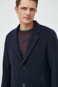 Пальто з домішкою вовни PS Paul Smith колір синій перехідний
