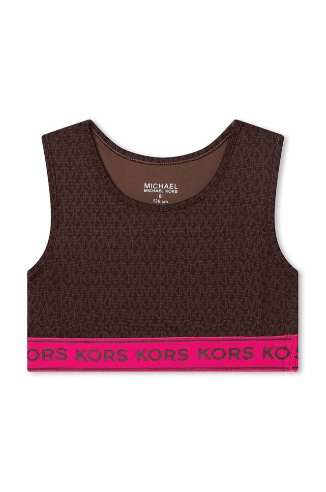 Дитячий спортивний бюстгальтер Michael Kors колір коричневий (3449849)