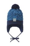 Дитяча вовняна шапка Reima Paljakka колір синій вовна