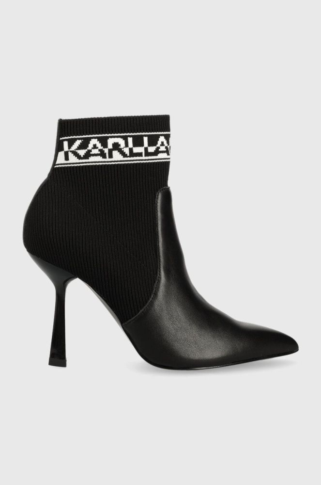 Черевики Karl Lagerfeld PANDARA жіночі колір чорний на шпильці KL31353