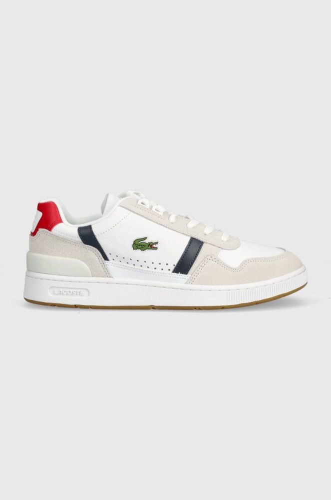 Шкіряні кросівки Lacoste T-CLIP колір білий 40SMA0048
