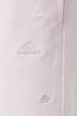 Бавовняні спортивні штани adidas колір рожевий з аплікацією